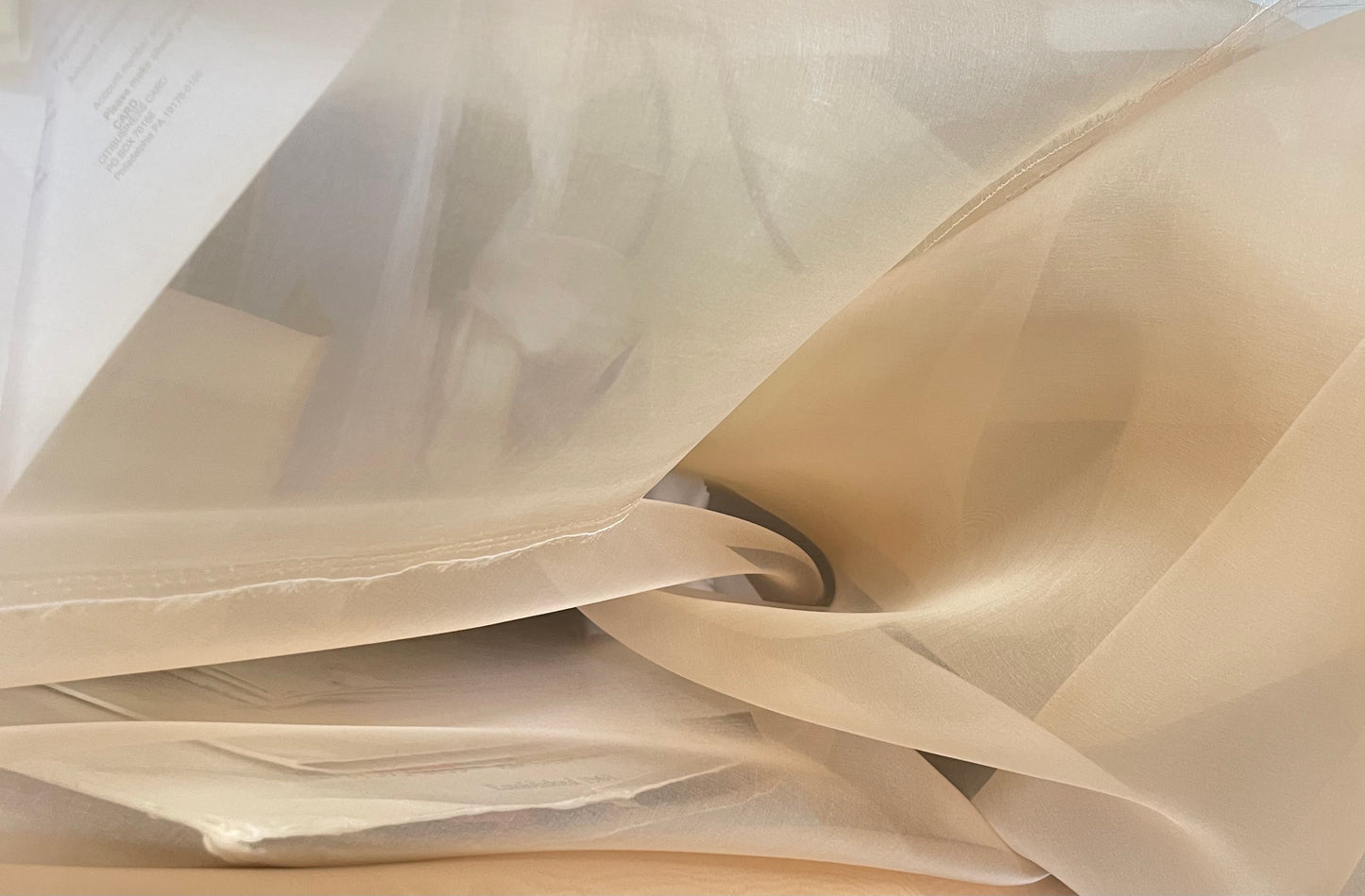 Silk Organza Wide - Peach Neutral