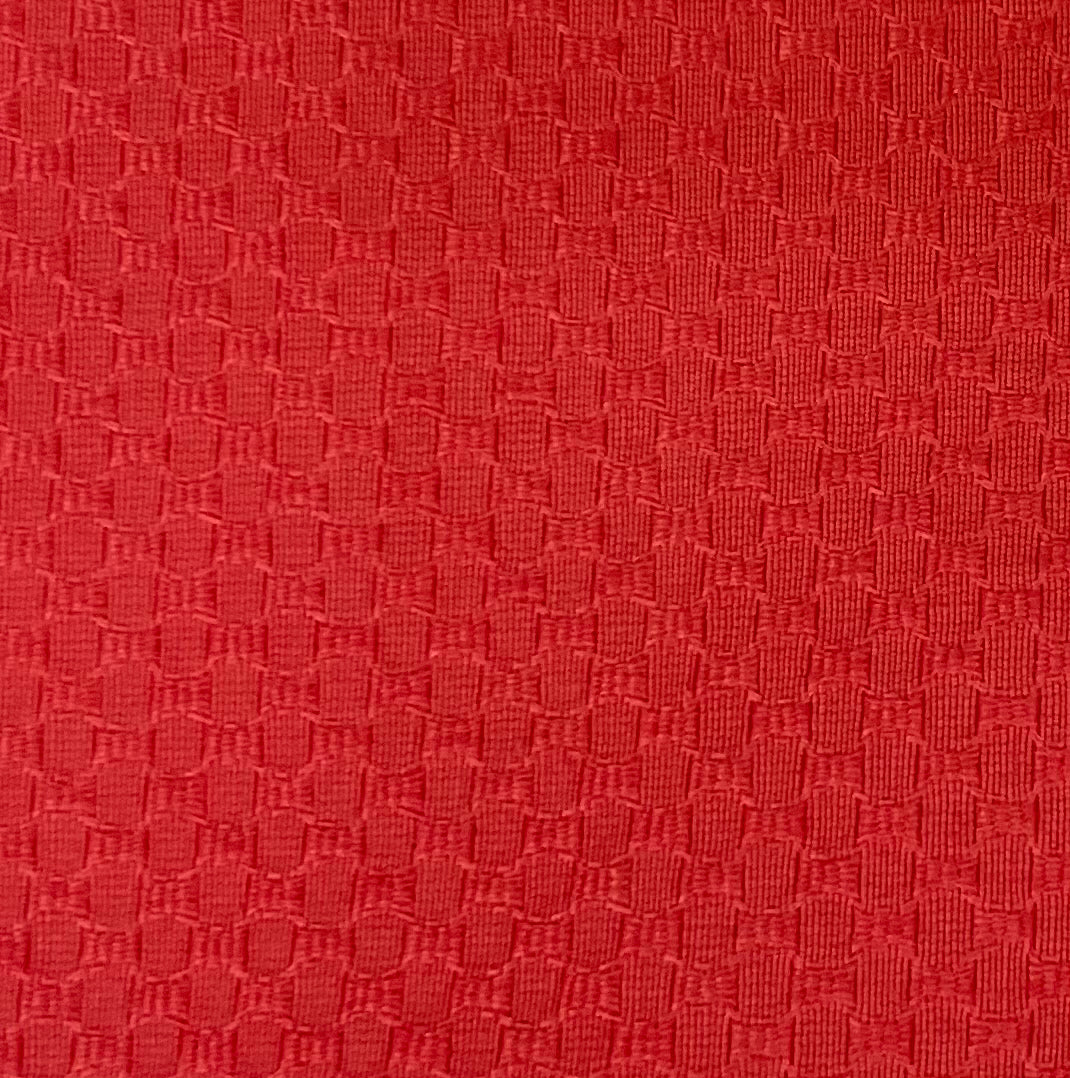 Italian Textured Cotton Pique Stretch - Coral