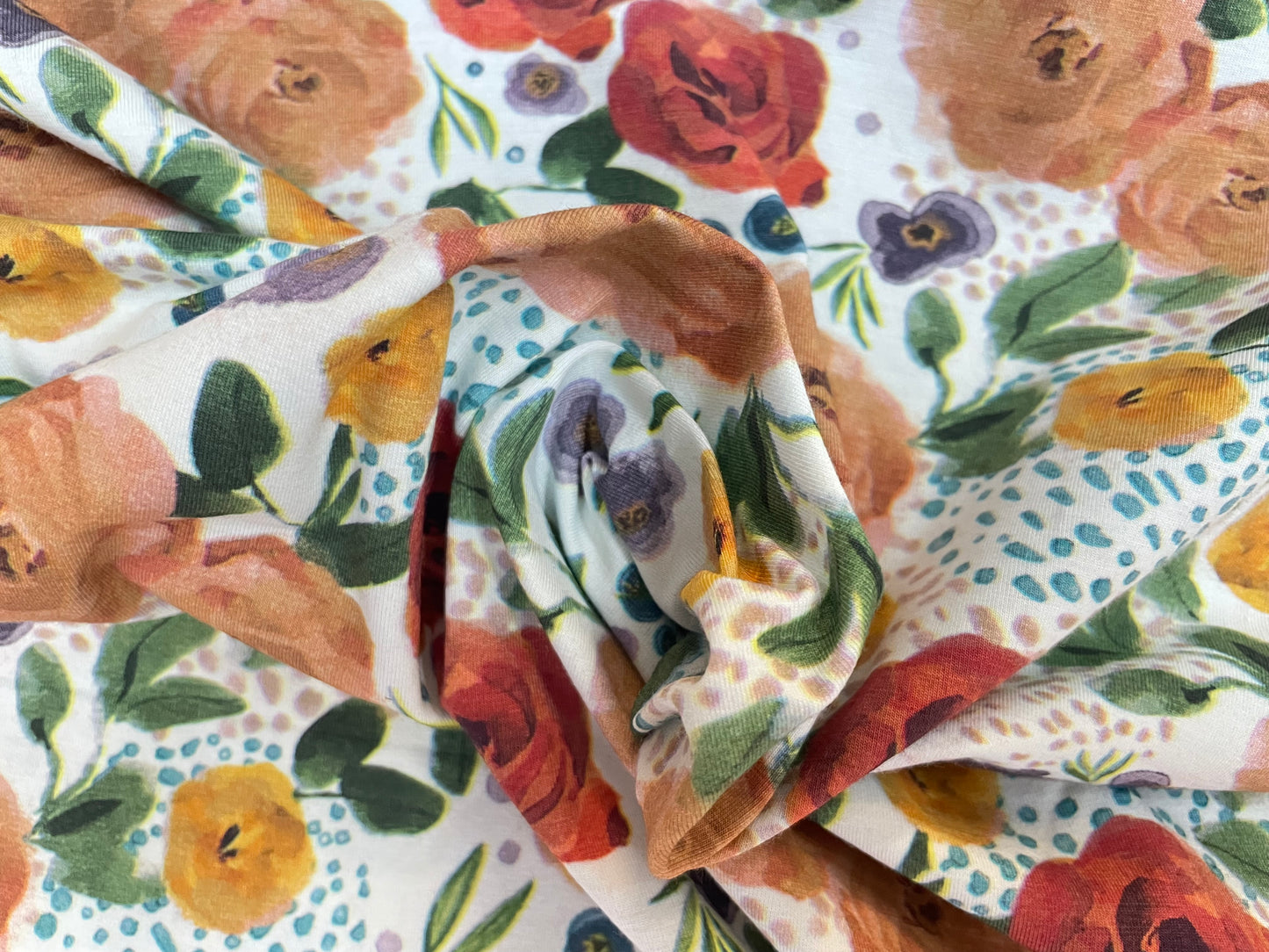 Printed Supima Cotton Jersey - Autumn Floral