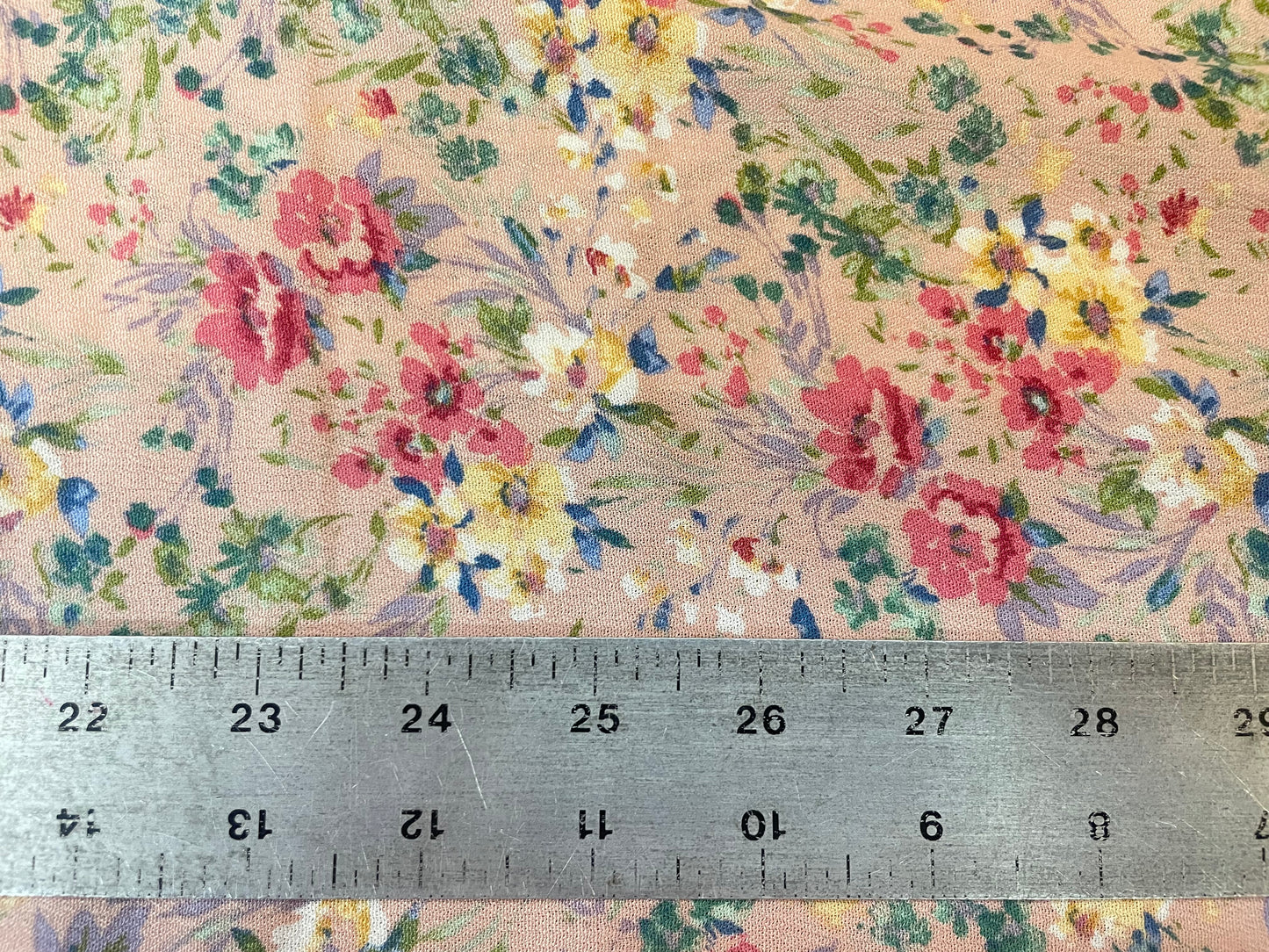 Crinkled Linen & Rayon - Pink Multicolor Floral