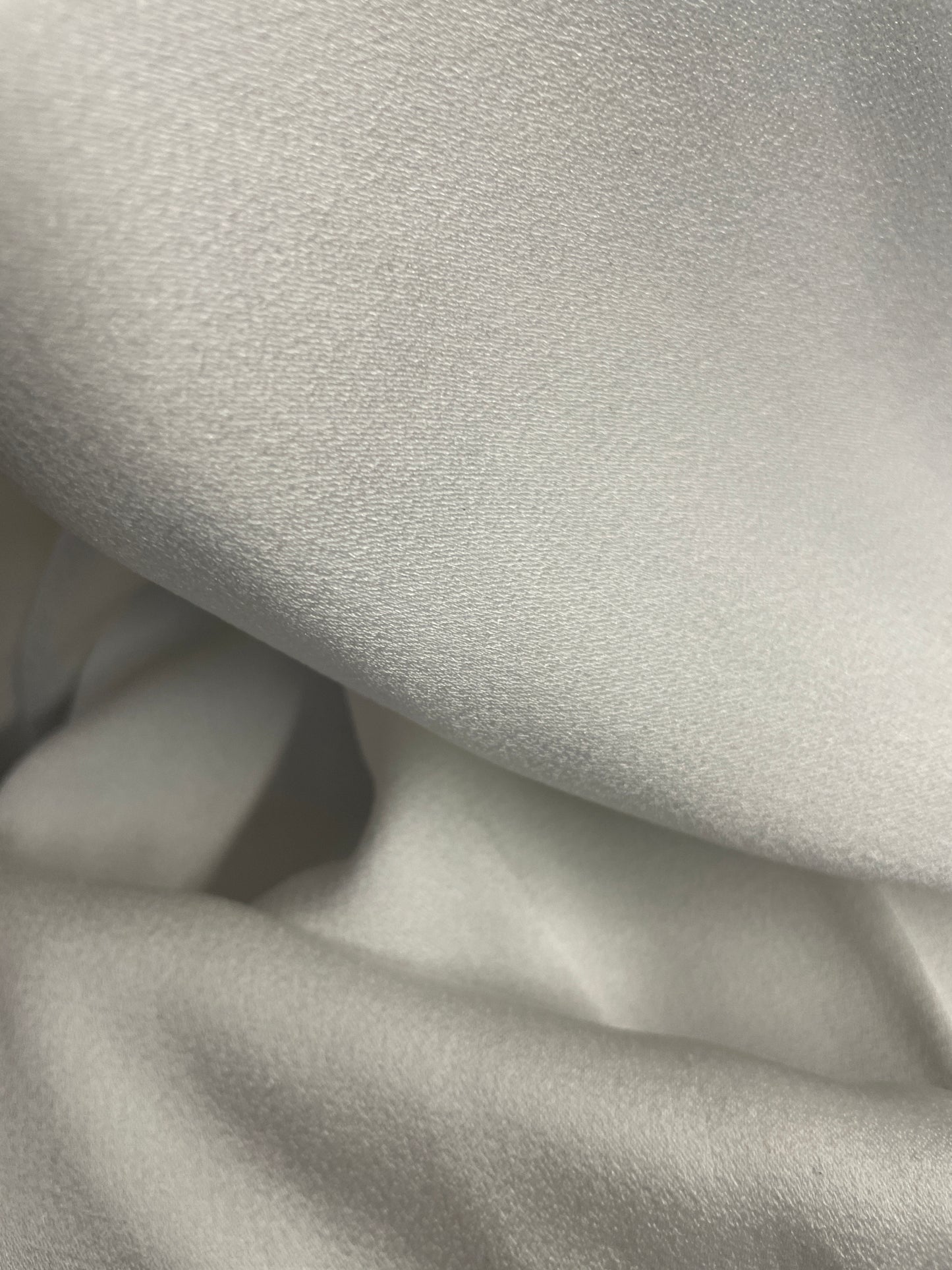 Italian Poly Satin Back Crepe - White