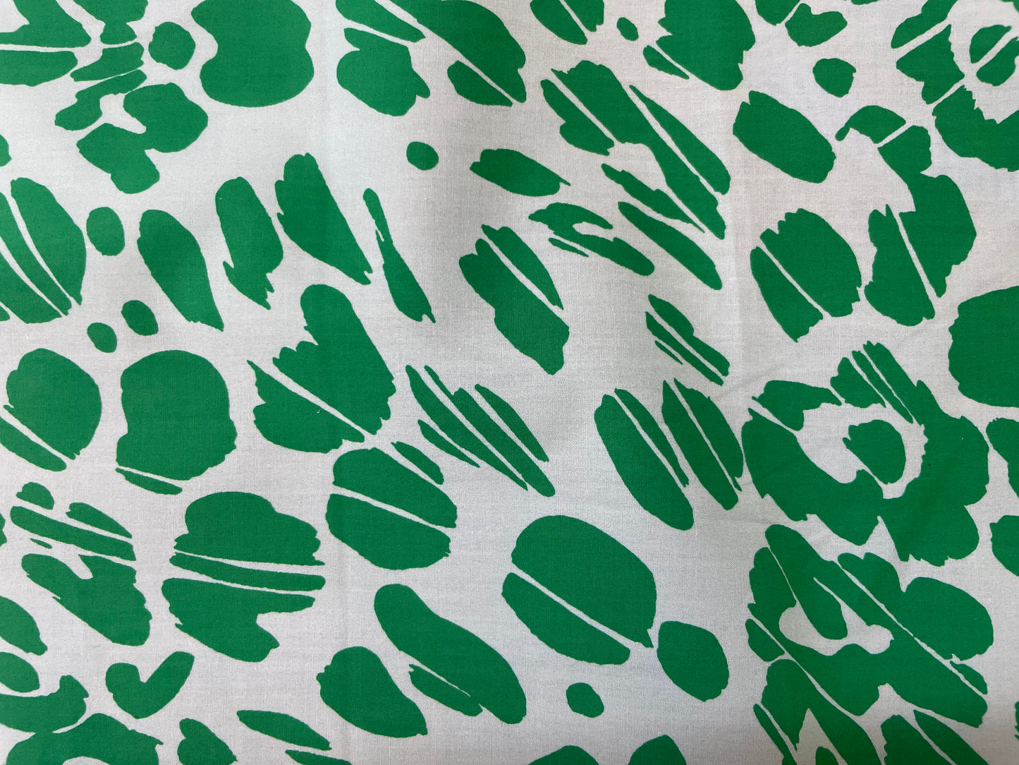 Italian Cheetah Print Cotton - Green & Blue