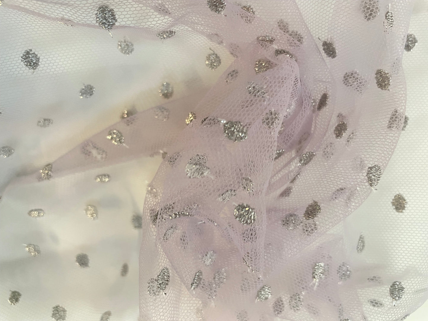 Poly Mesh - Periwinkle & Silver Lurex