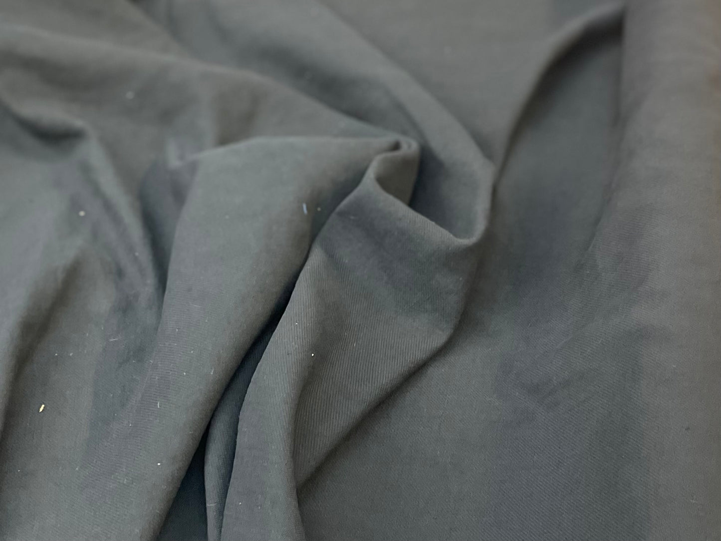 Textured Cotton & Linen Blend - Faded Black