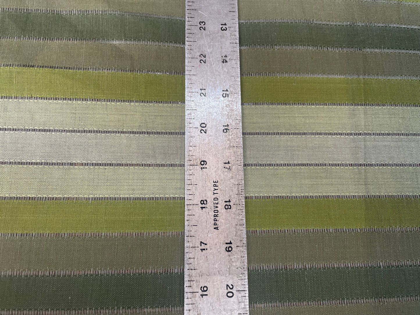 Linen Blend Jacquard - Green Stipe