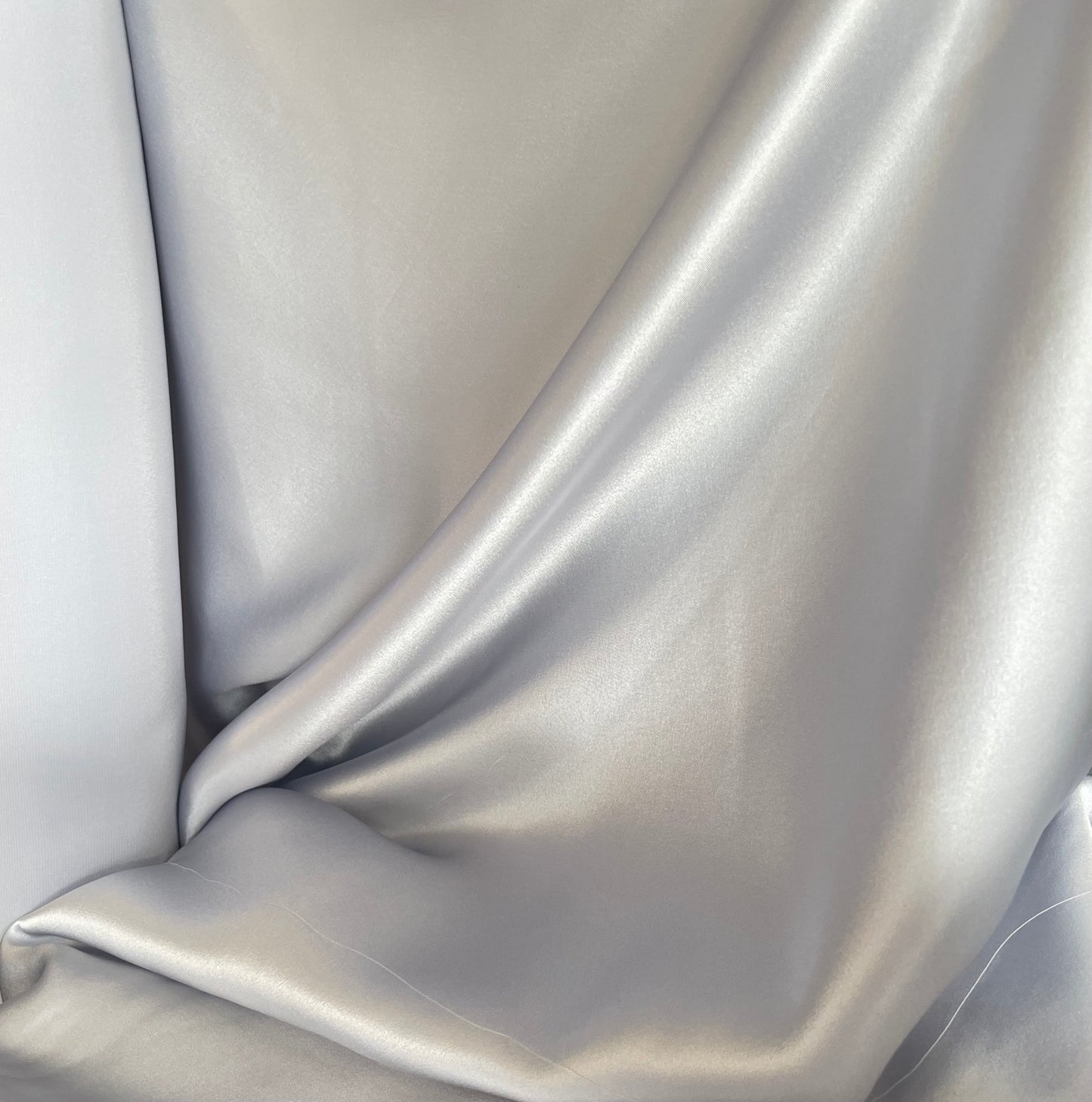 Silk Charmeuse - Silver Blue - 19mm Designer