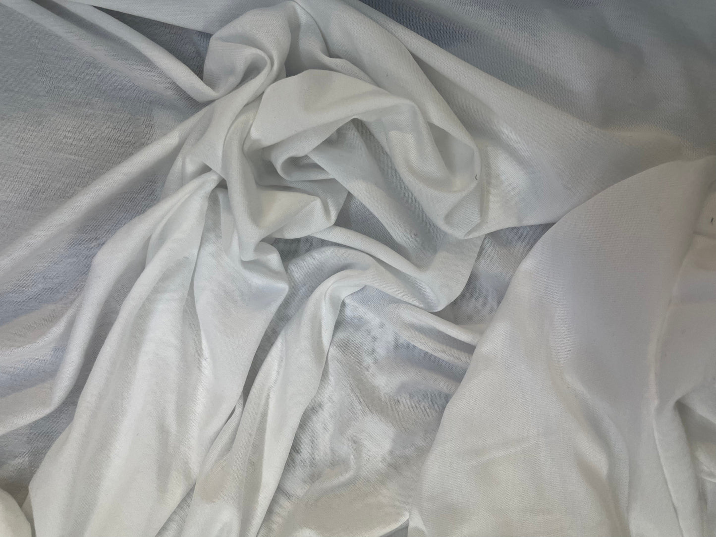 100% Cotton Jersey - White