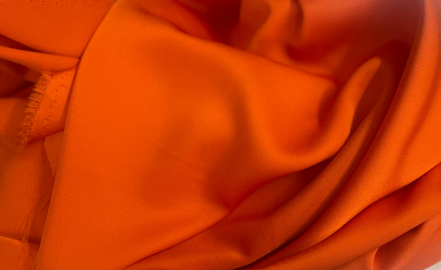 Poly Rayon Satin Back Crepe - Orange