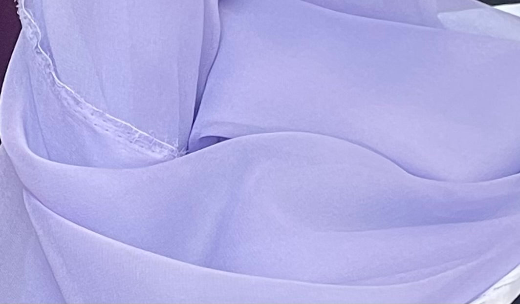 Silk Chiffon Wide - Periwinkle Purple