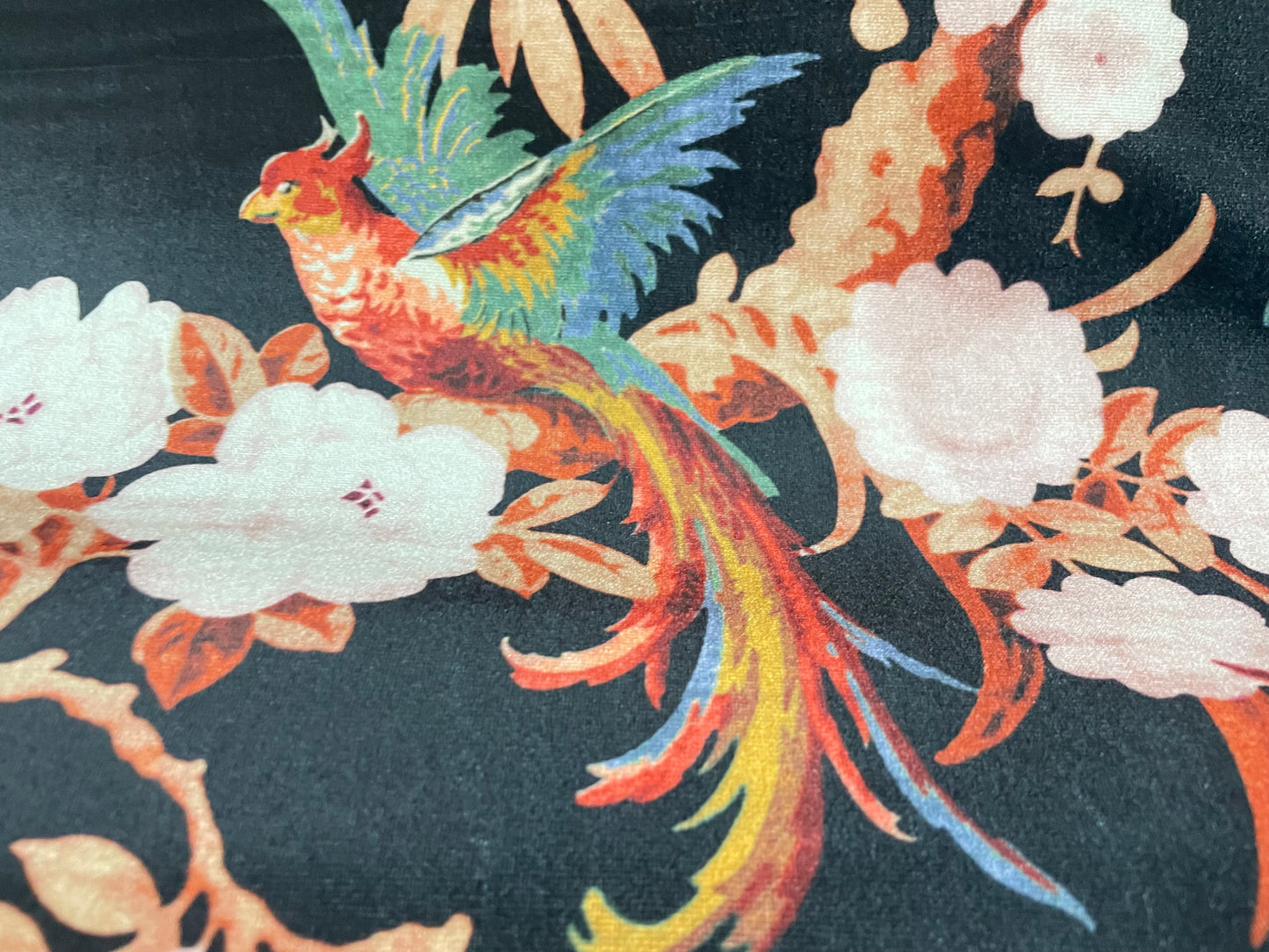 Stretch Velvet Print - Ornate Floral