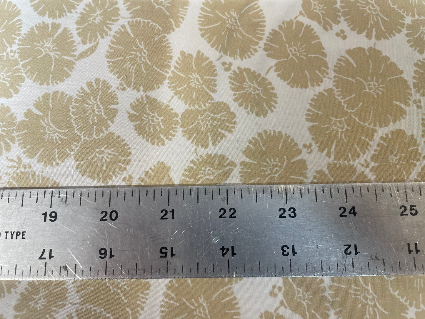 Printed Floral Cotton - Off-White & Beige