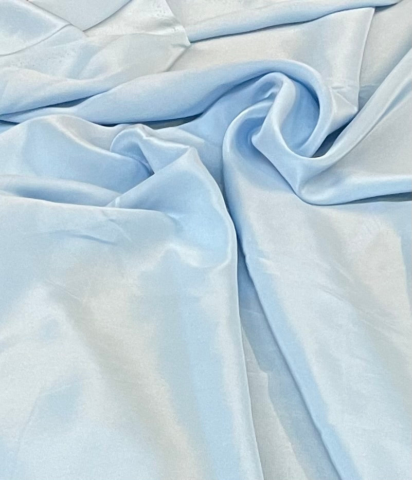 Silk Crepe De Chine - Light Blue -16mm Designer