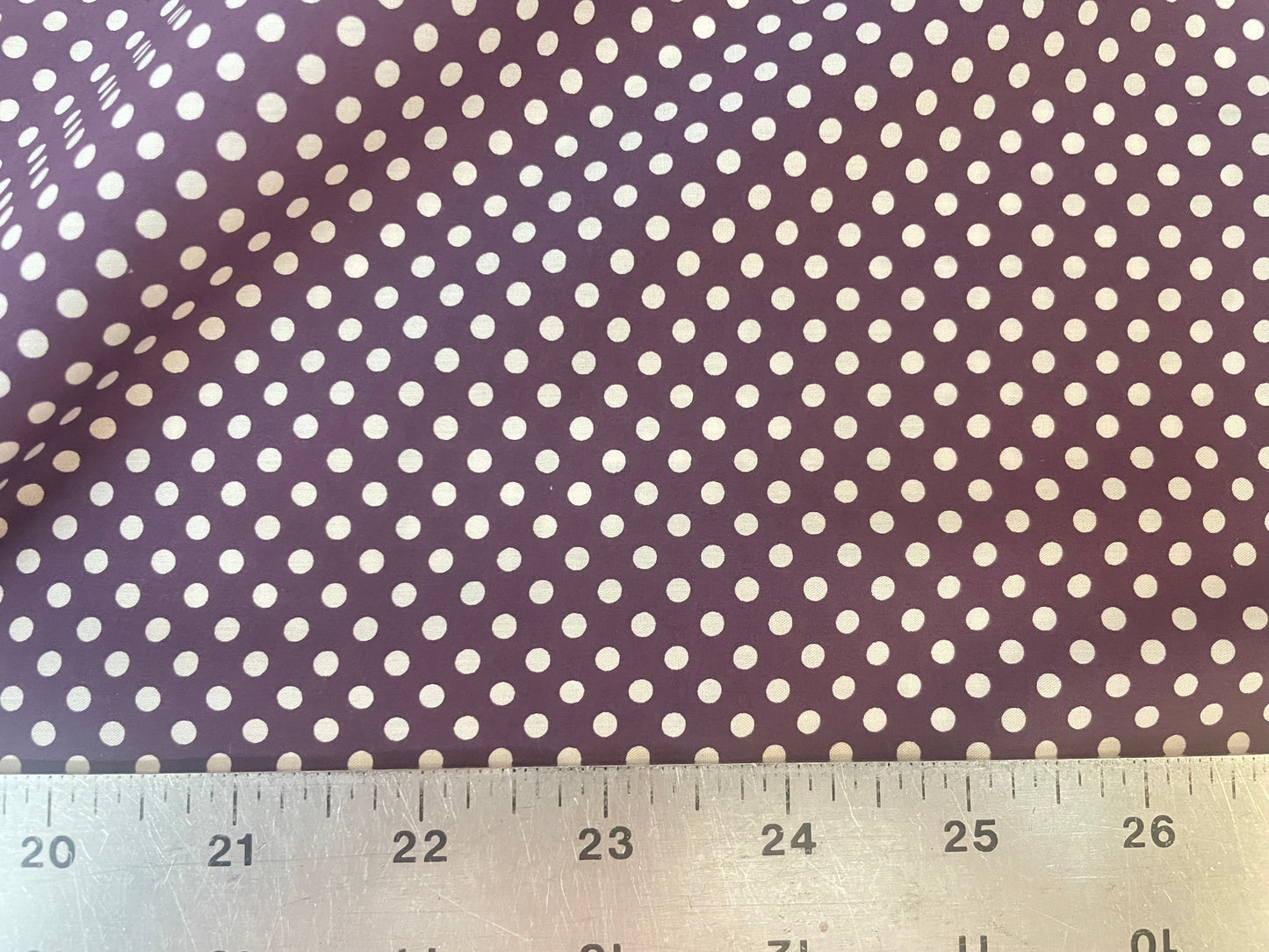 Italian Polka Dot Stretch Cotton - Purple & White