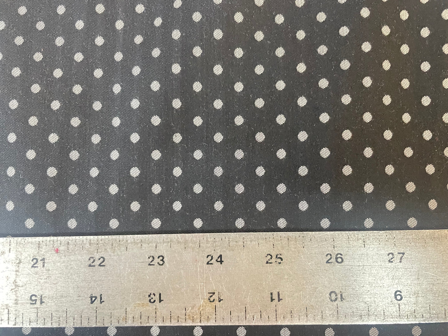 Italian Double-Sided Cotton & Wool Blend - Polka Dot - Blue