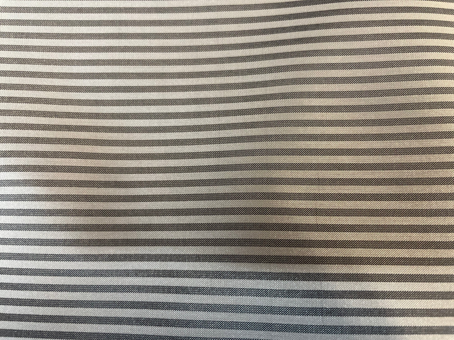 44" Japanese Med Stripe Print Poly Lining - Off-White & Grey