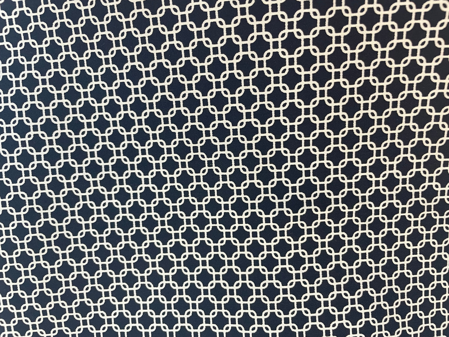 Stretch Twill Rayon Spandex - Trellis Print - Black & White