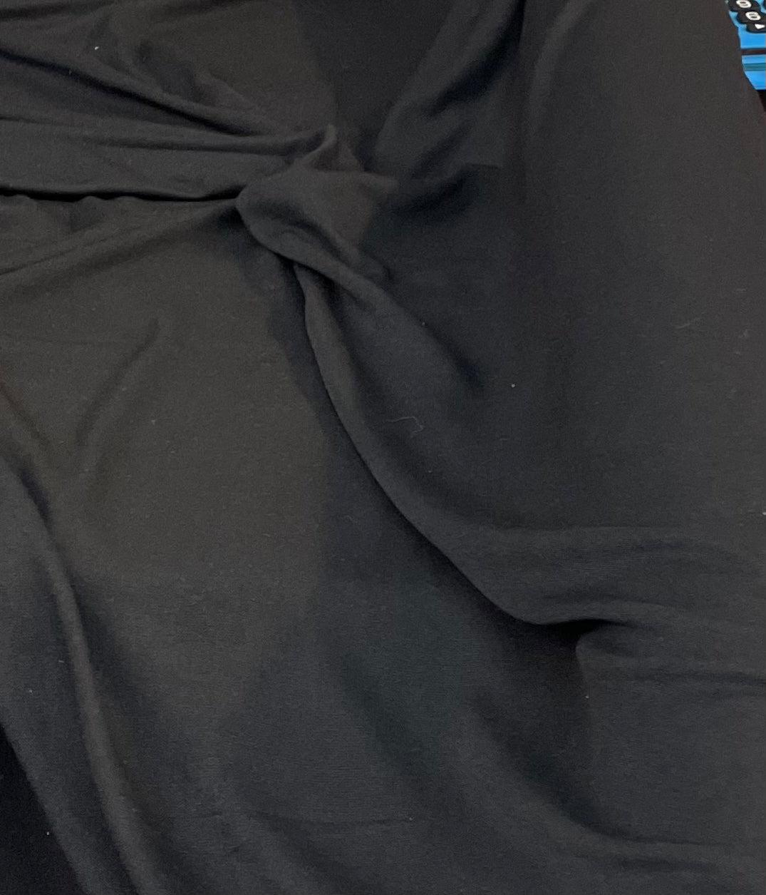 Poly/Rayon Textured Sweater Knit - Jet Black