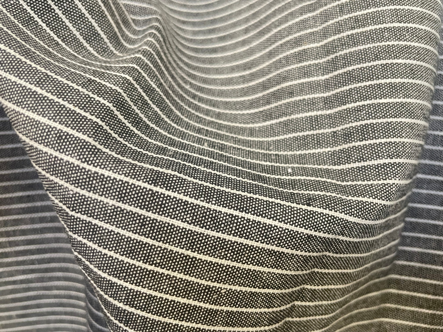 Woven Stripe Cotton - Black & White