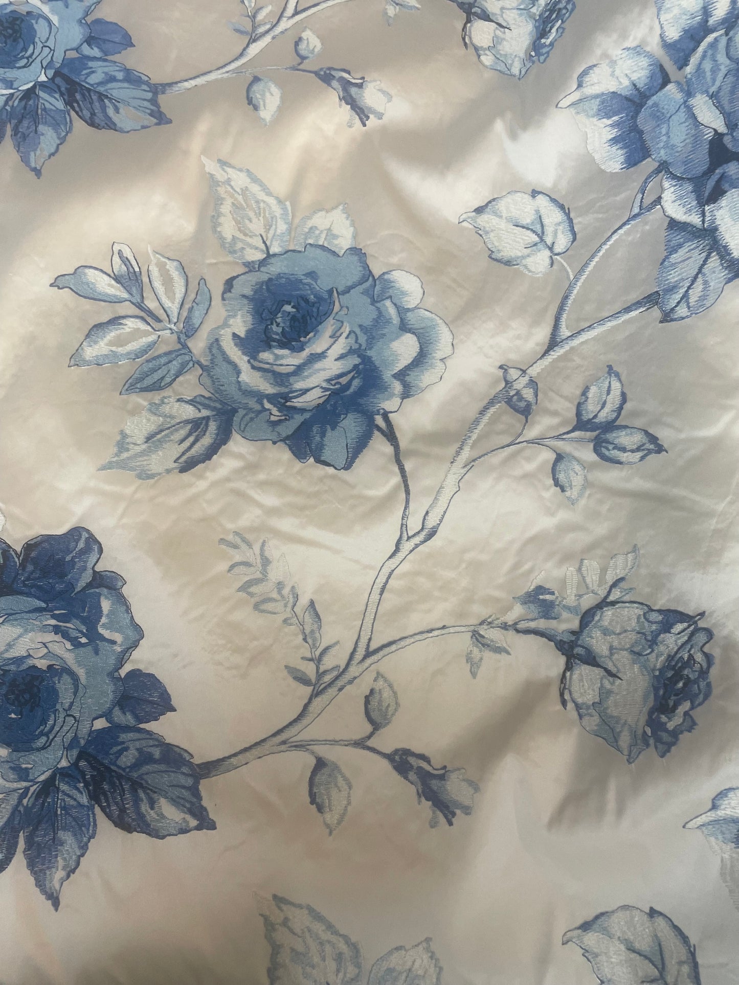 Italian Embroidered Mikado - Chinoiserie Floral