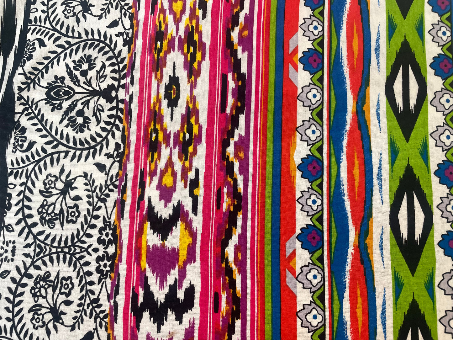 Abstract Stripe Print Rayon Jersey - Multicolor
