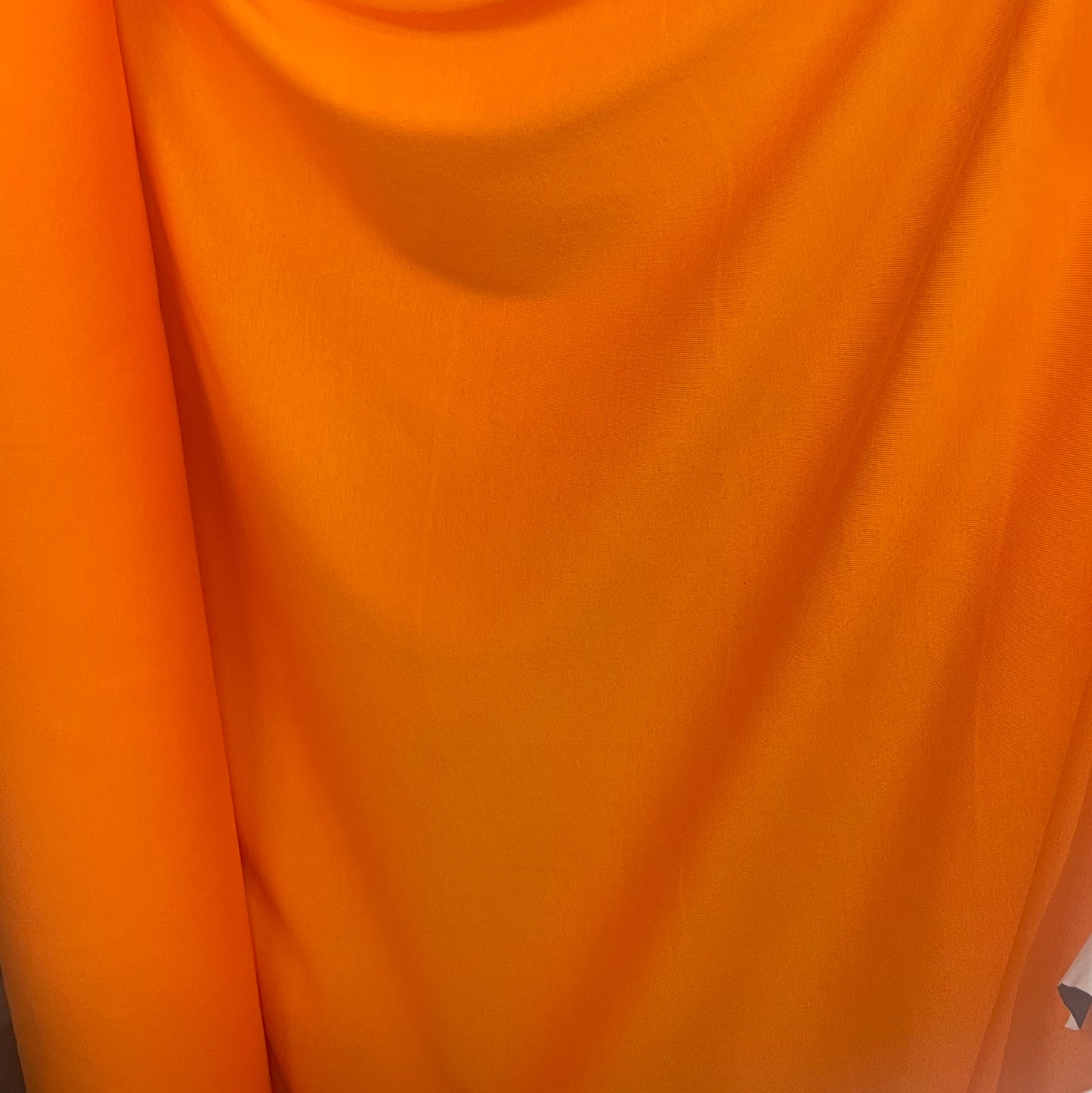Fine Cotton Knit Ribbed - Tangerine Orange