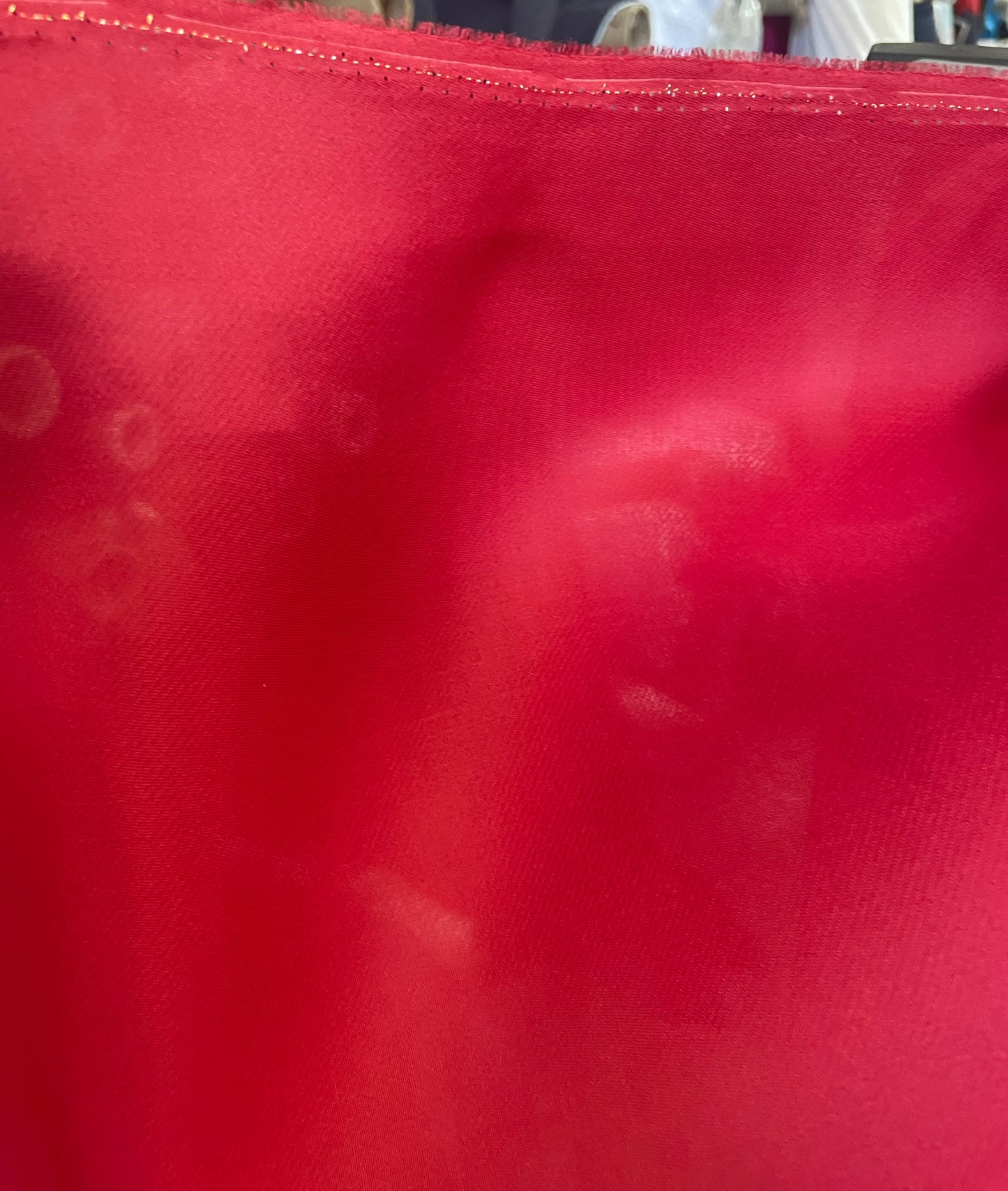 Silk Satin Face Organza - Red