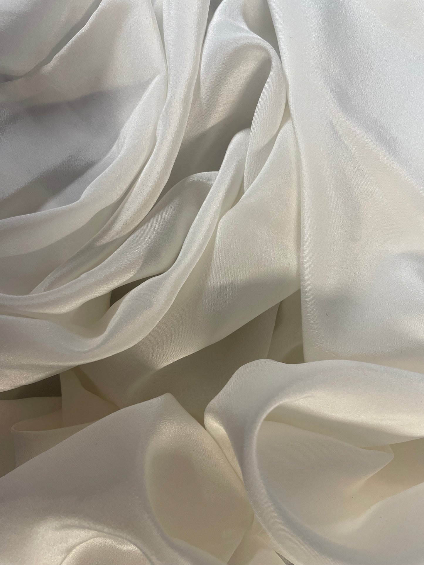 Silk Crepe De Chine - Off White - 16mm Designer