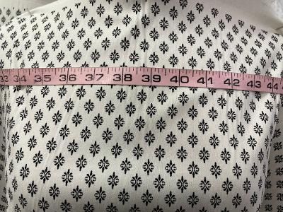 Twill Medallion Print Stretch Rayon Spandex - Black & White