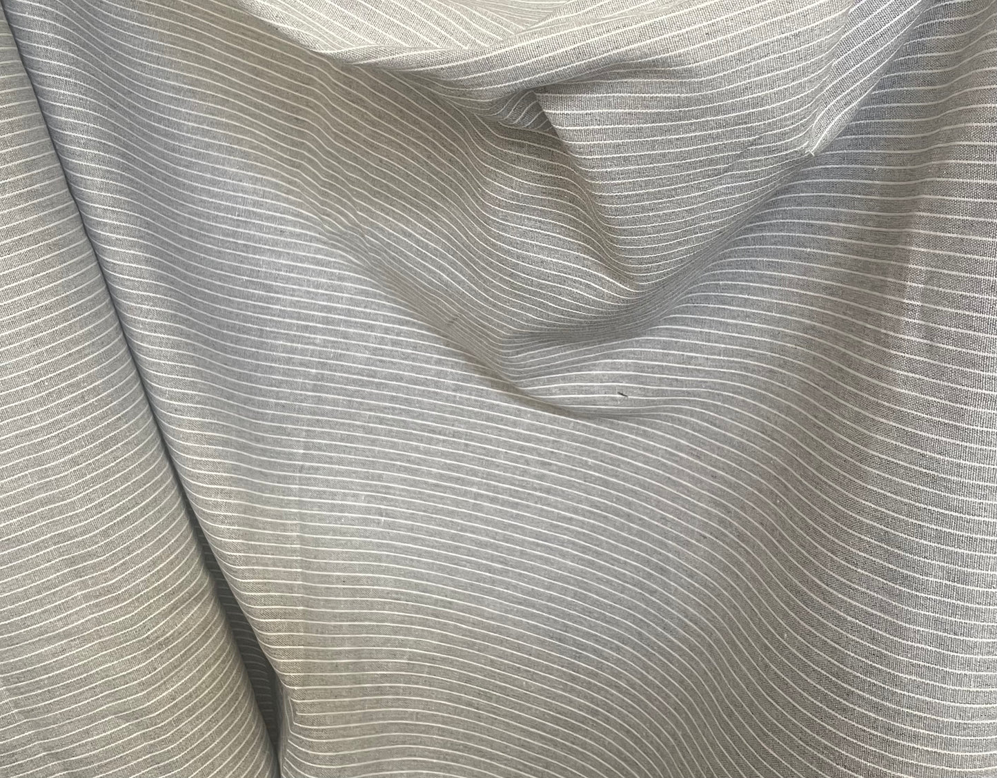 Stripe Cotton - Light Grey & White