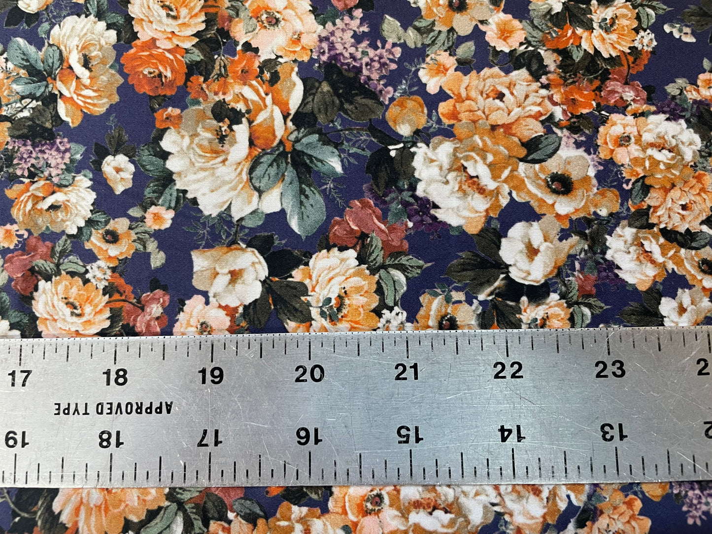 Floral Digital Print Cotton Calico Satin Finish - Multicolor