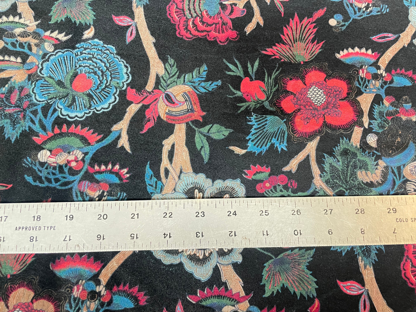 Stretch Velvet Print - Japanese Floral