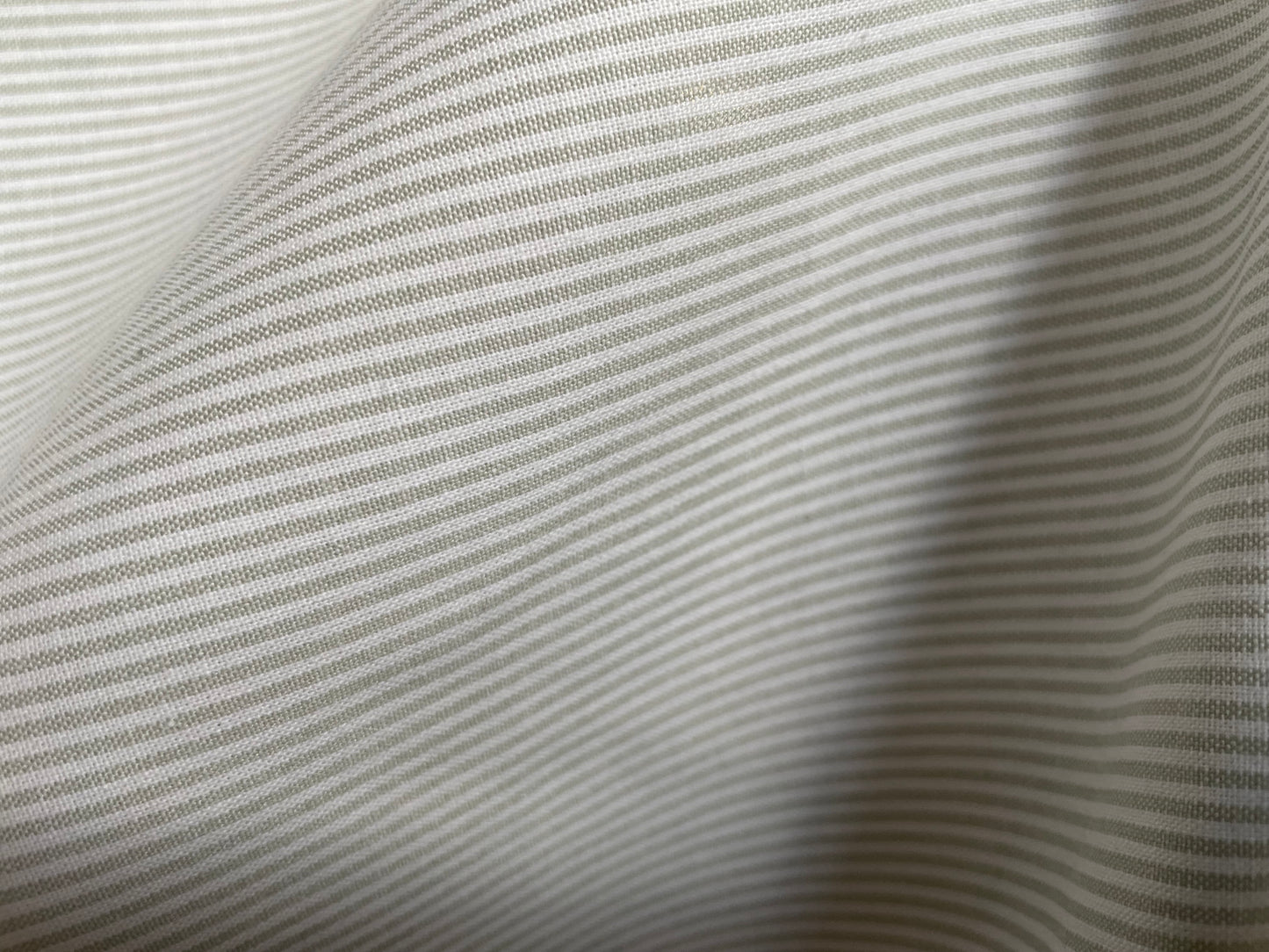 Stripe Cotton - Light Green & Off-White