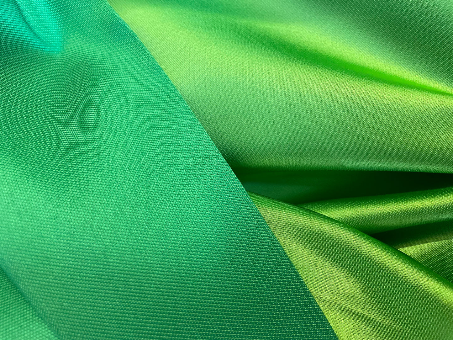 Italian Poly Zibeline Satin - Double Sided - Grass Green