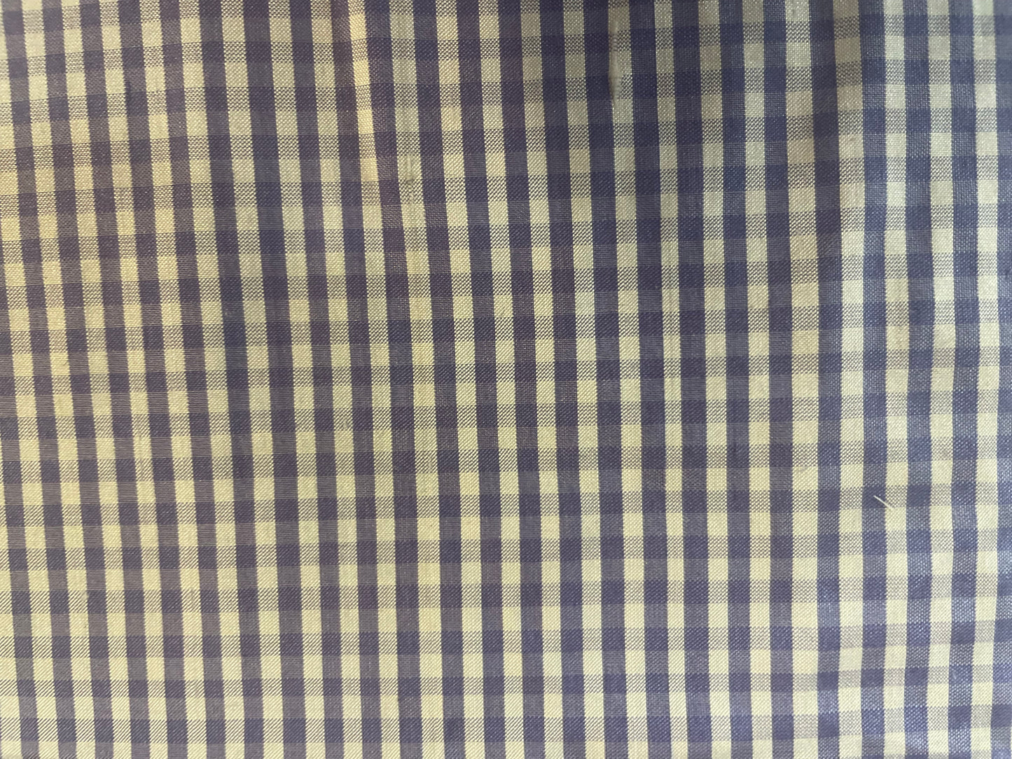 Gingham Printed Silk Taffeta - Purple & White