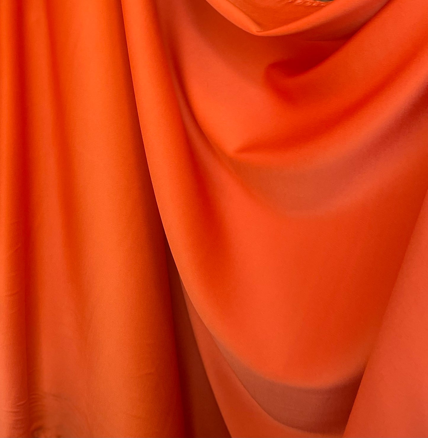 Poly Rayon Satin Back Crepe - Orange