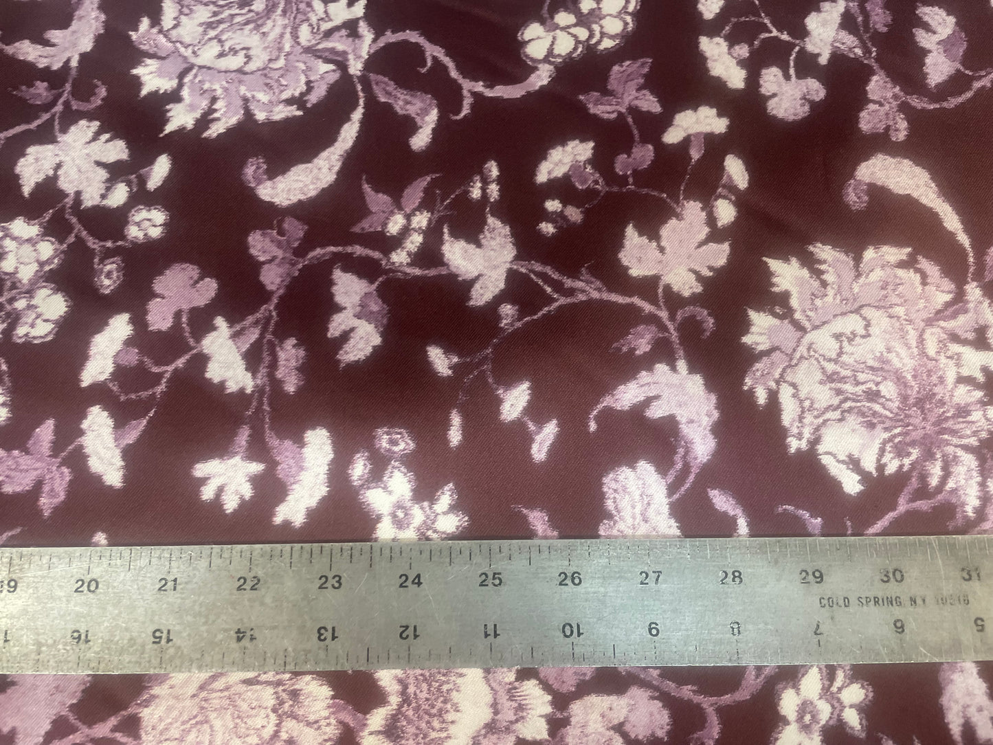 Printed Italian Silk Mikado - Purple