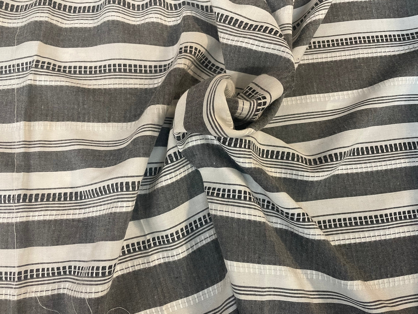 Stripe Cotton - Grey & White