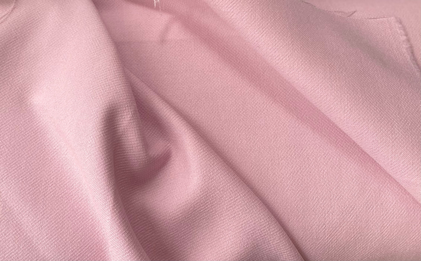 Italian Virgin Wool Crepe - Light Pink