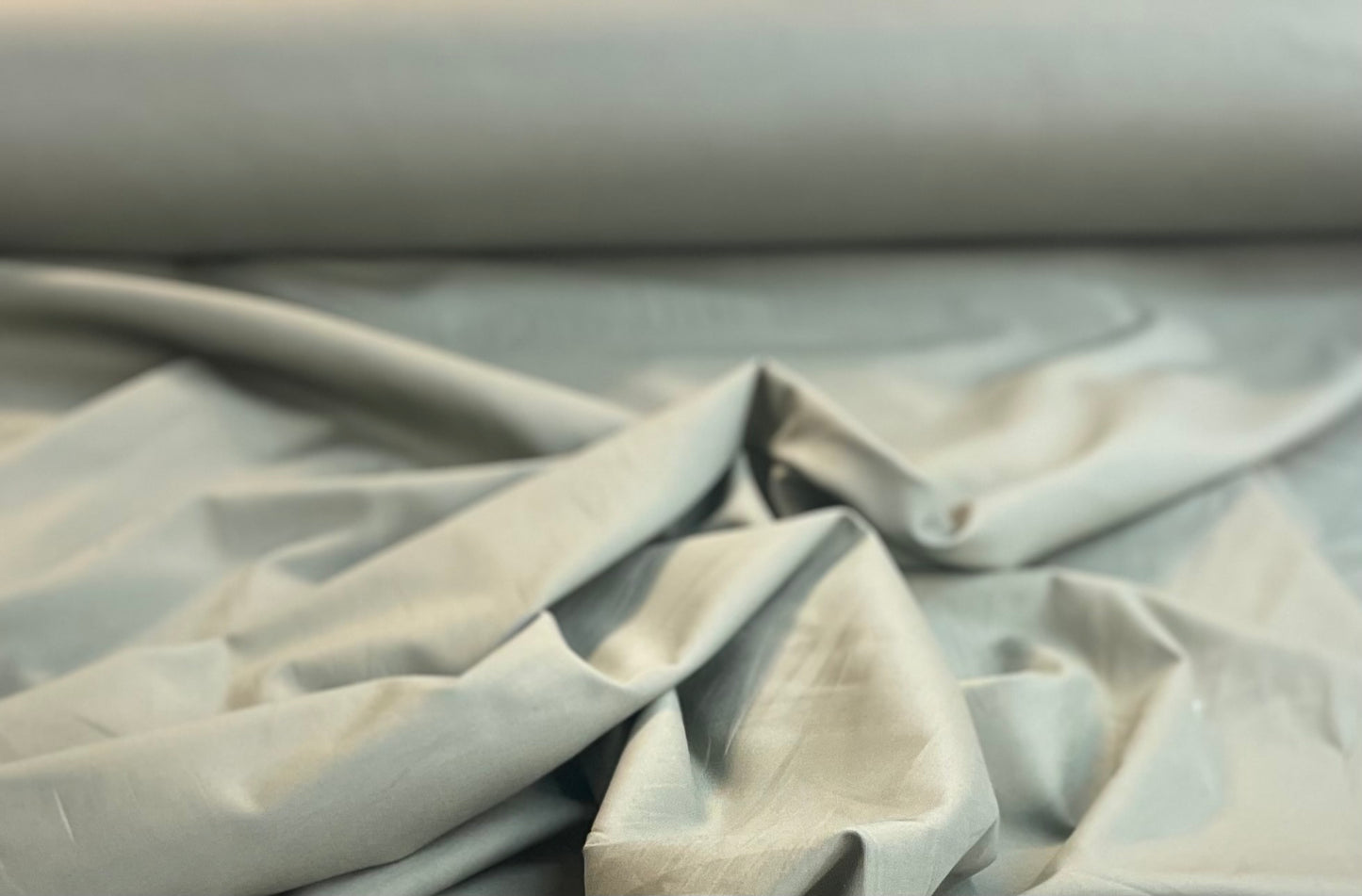 Stretched Cotton Poplin - Olive Green