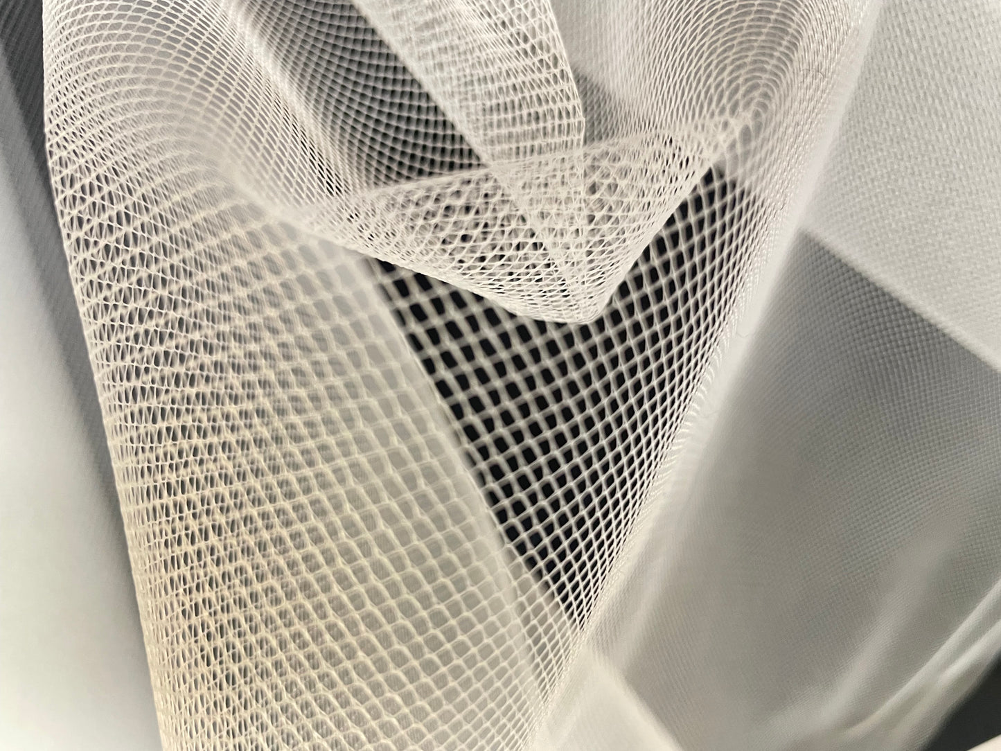 Stiff Mediumweight Tulle - Bright White