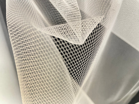 Stiff Mediumweight Tulle - Bright White
