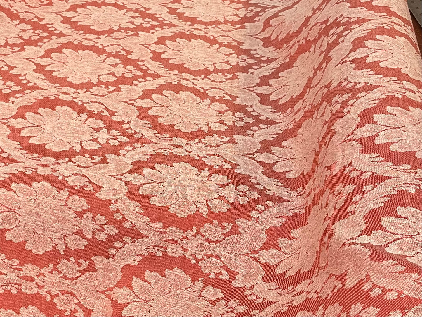 Italian Cotton/Linen Print- Red & Light Pink