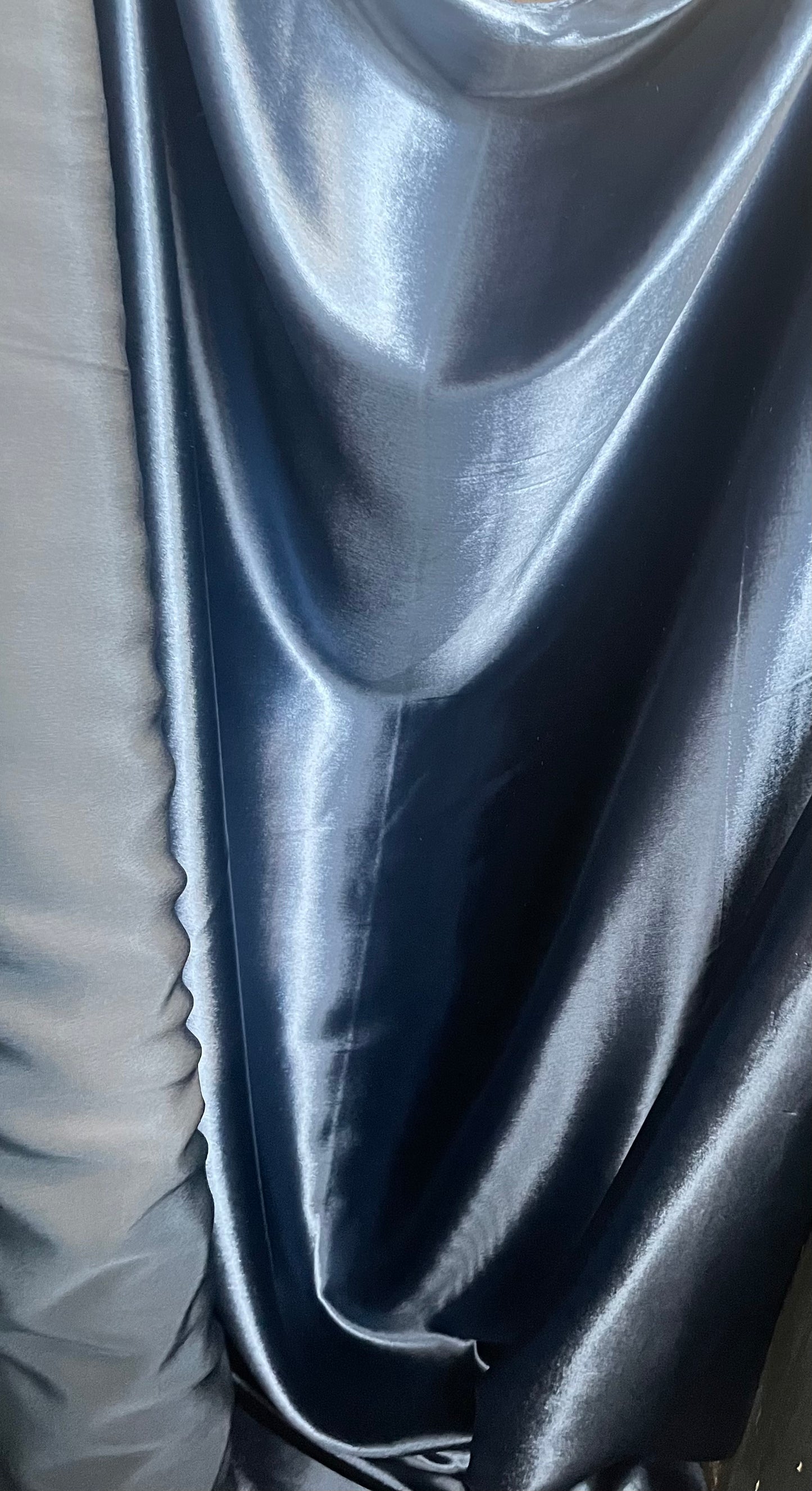 Italian Silk Velvet - Royal Navy