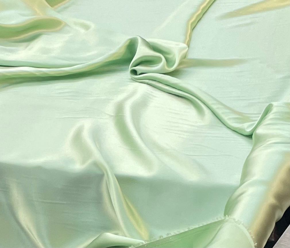 Silk Charmeuse Wide - Sage Green - 19mm Designer