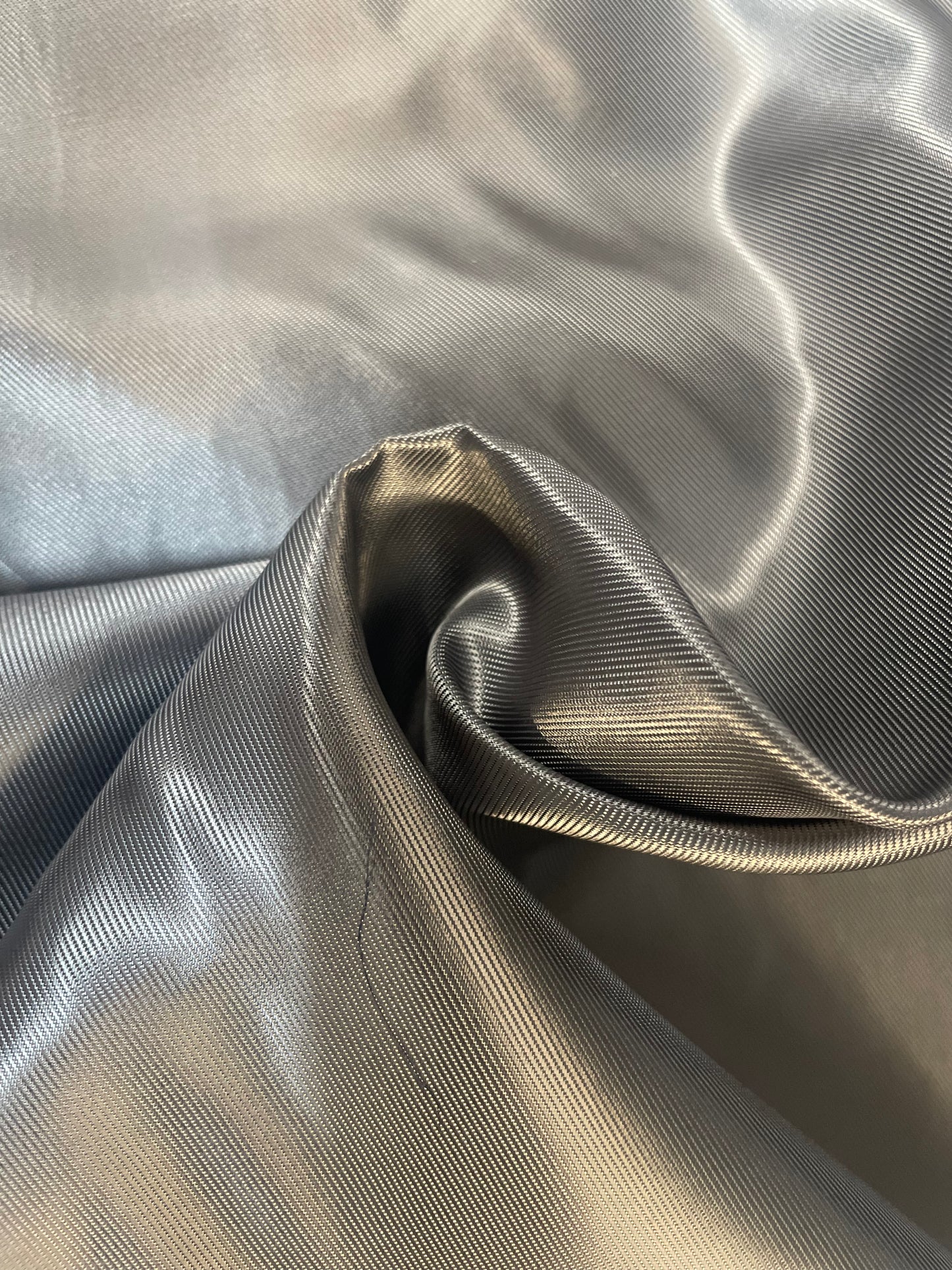 Twill Poly Lining - Gunmetal Grey