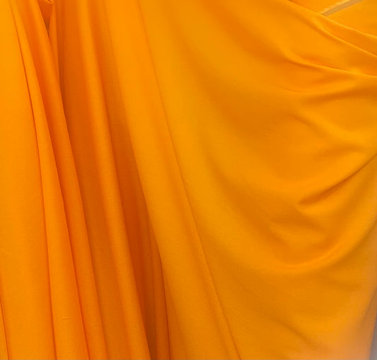 Organic Linen & Rayon Blend - Tangerine Orange