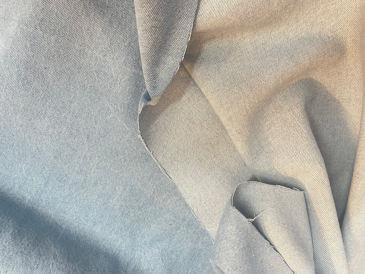 Cotton Denim - Light Wash Blue