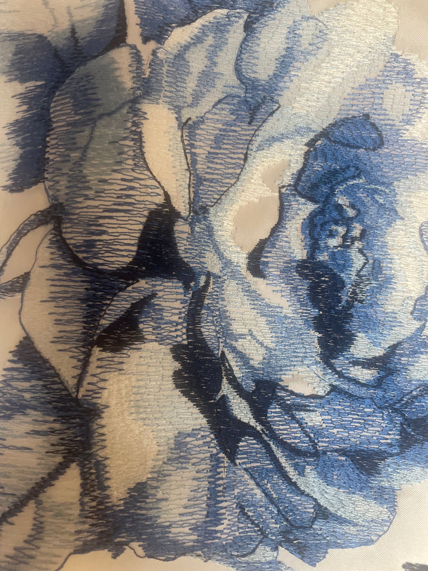 Italian Embroidered Mikado - Chinoiserie Floral