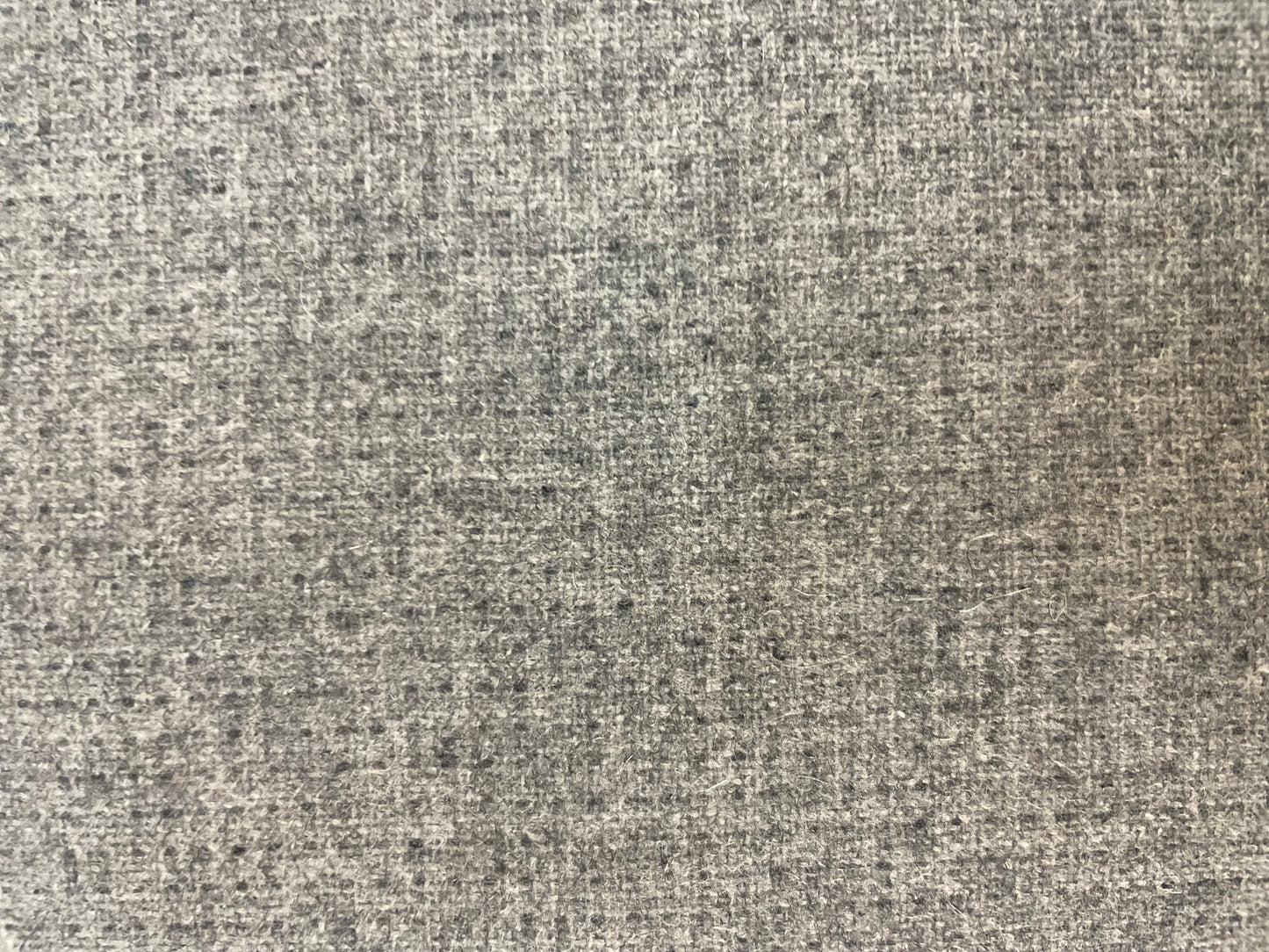 Italian Double Face Melton Wool - Woven Design/Heathered Medium Gray