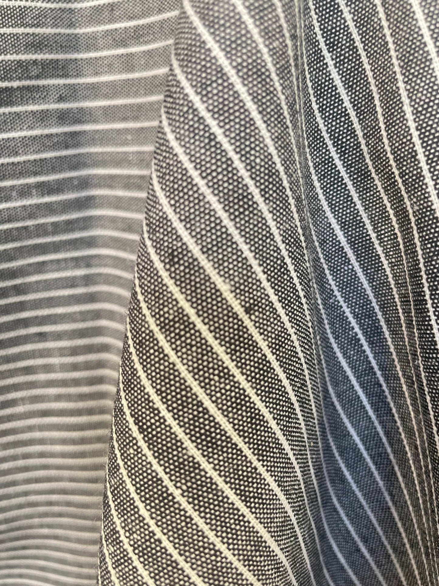 Woven Stripe Cotton - Black & White